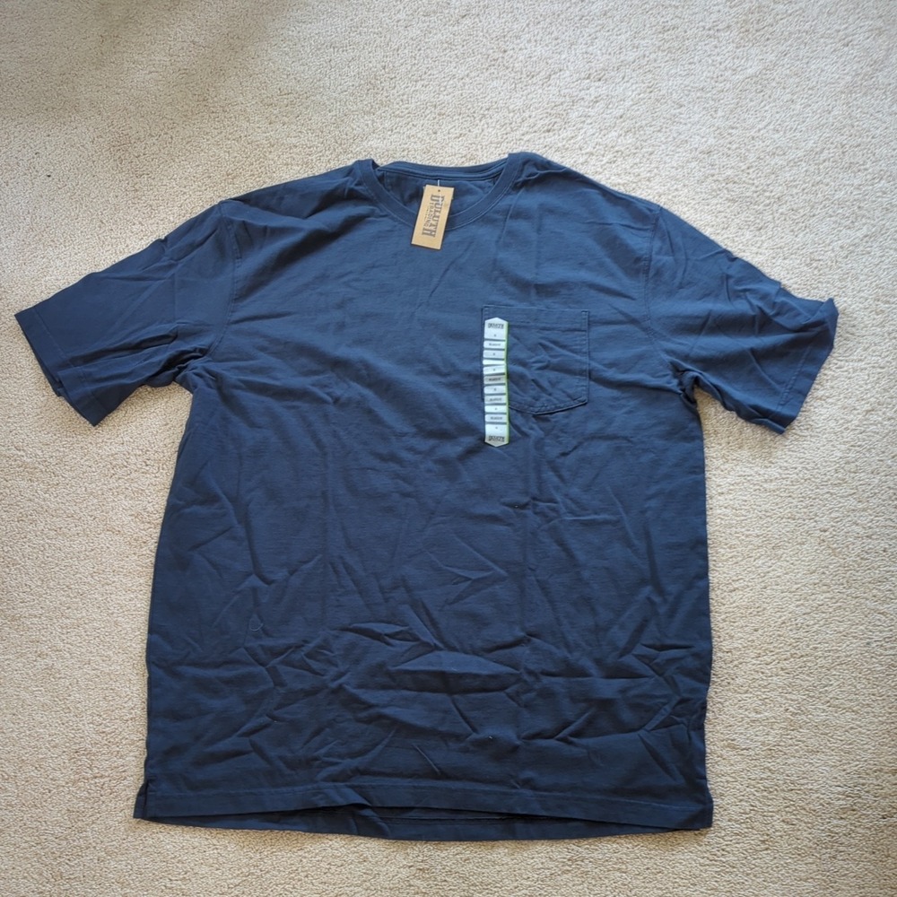 Duluth Trading Co. Men’s Short Sleeve Pocket Tee — Navy - Picture 4 of 4